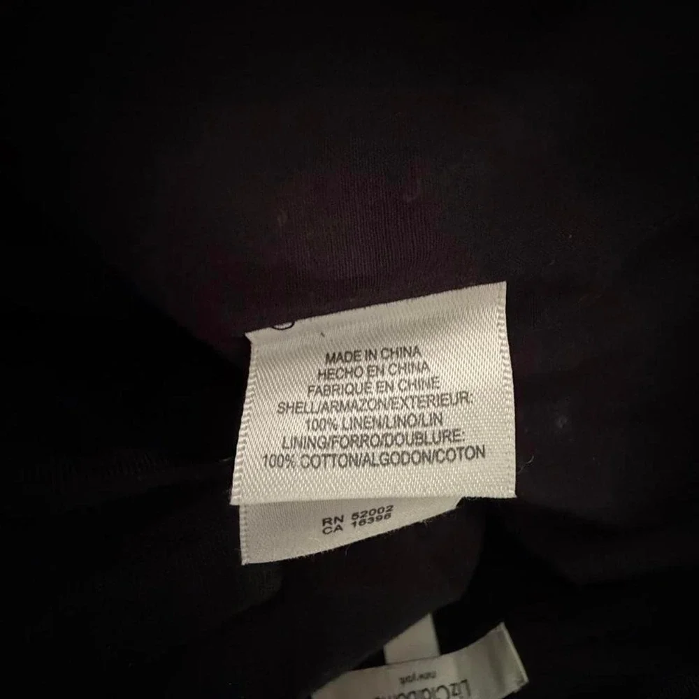 Liz Claiborne black linen midi skirt